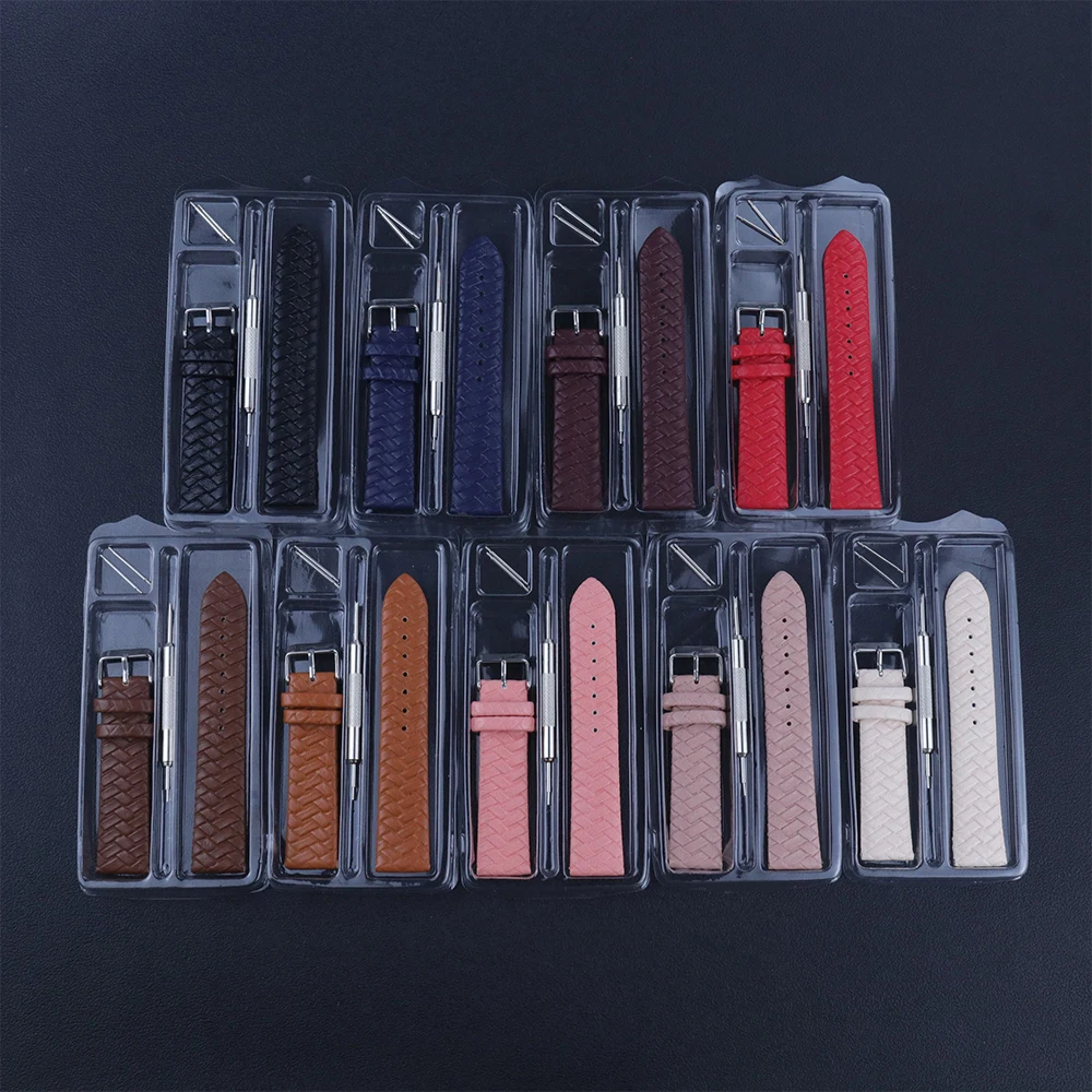 With tool Leather Sewin Woven patterng Strap Watch Band box set Purple Black Belt 10mm 12mm 14mm 16mm 18mm 20mm 22m 24mm
With tool Leather Sewin Woven patterng Strap Watch Band box set Purple Black Belt 10mm 12mm 14mm 16mm 18mm 20mm 22m 24mm