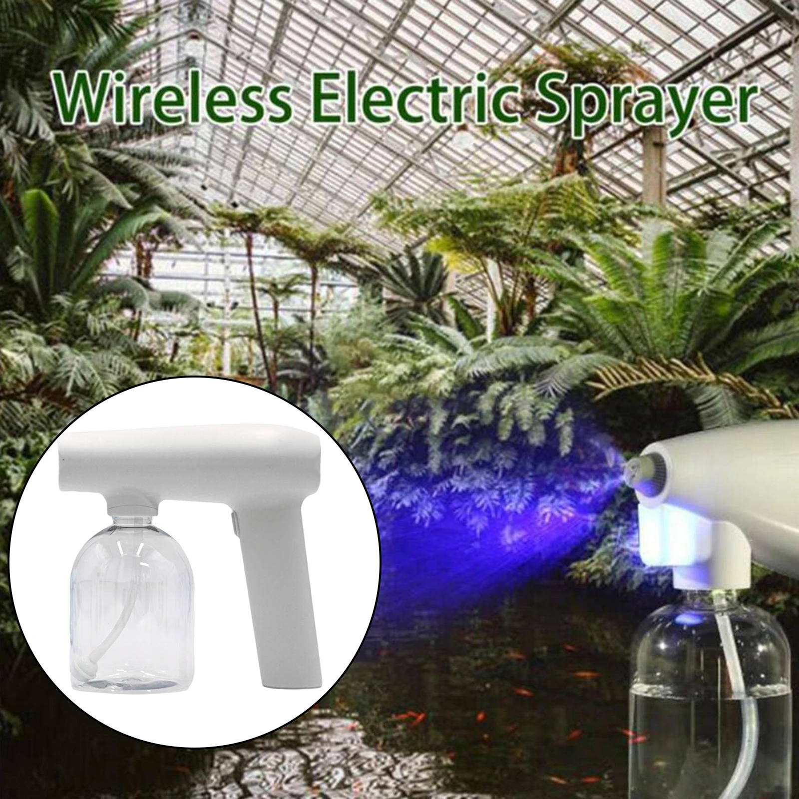 Handheld 500ML High Quality Nano Spray Gun Atomizer Fogger Wireless Blue Light Steam Disinfection Sprayer Machine Atomizer
Handheld 500ML High Quality Nano Spray Gun Atomizer Fogger Wireless Blue Light Steam Disinfection Sprayer Machine Atomizer