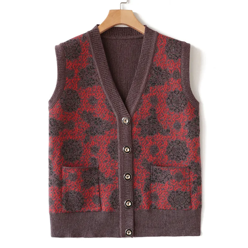 Women's Knitted Sweaters Waistcoat Cardigan Coat Middle-aged Elderly Mothers Sweater Vest Spring Autumn Sleeveless Jacket Outwea
Women's Knitted Sweaters Waistcoat Cardigan Coat Middle-aged Elderly Mothers Sweater Vest Spring Autumn Sleeveless Jacket Outwea