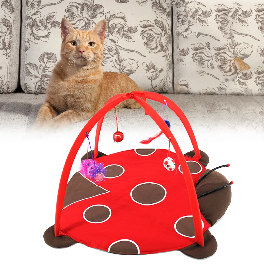 Cat Play Mat Bed with 4 Hanging Toys Balls Toy for Cats Canvas Material Durable and Non-toxic Cat Accessories Soft Bed
Cat Play Mat Bed with 4 Hanging Toys Balls Toy for Cats Canvas Material Durable and Non-toxic Cat Accessories Soft Bed