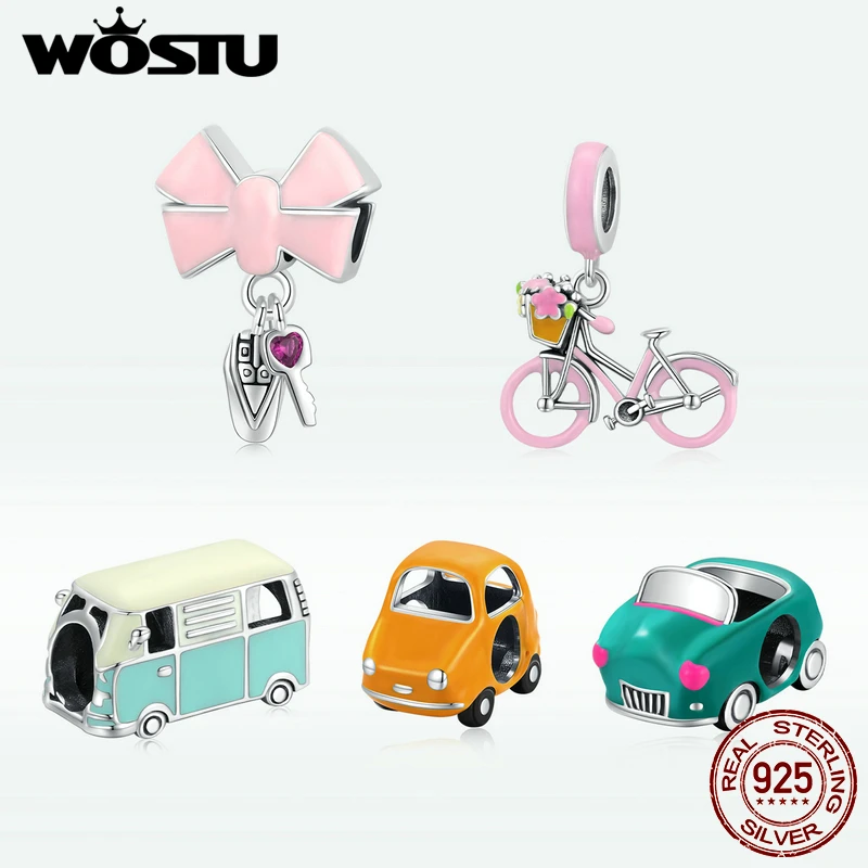 WOSTU Genuine 925 Sterling Silver Love Carton Car Coffee Bead Charm Pendant Fit Original Bracelet Women DIY Fine Jewelry Gift
WOSTU Genuine 925 Sterling Silver Love Carton Car Coffee Bead Charm Pendant Fit Original Bracelet Women DIY Fine Jewelry Gift