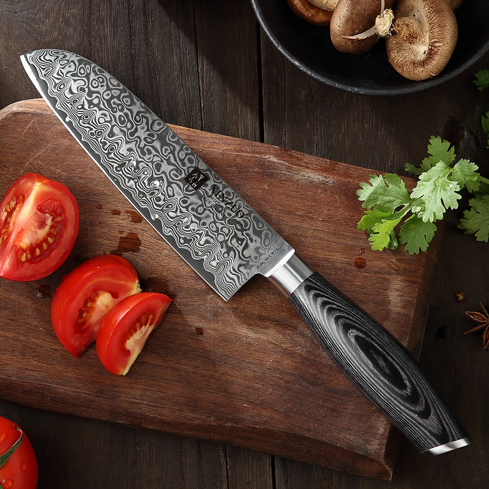 XINZUO 7"inch Japanese Chef Knife 67 Layer High Carbon Damascus Steel Kitchen Knives with Pakka Wood Handle Meat Santoku Knife
XINZUO 7"inch Japanese Chef Knife 67 Layer High Carbon Damascus Steel Kitchen Knives with Pakka Wood Handle Meat Santoku Knife