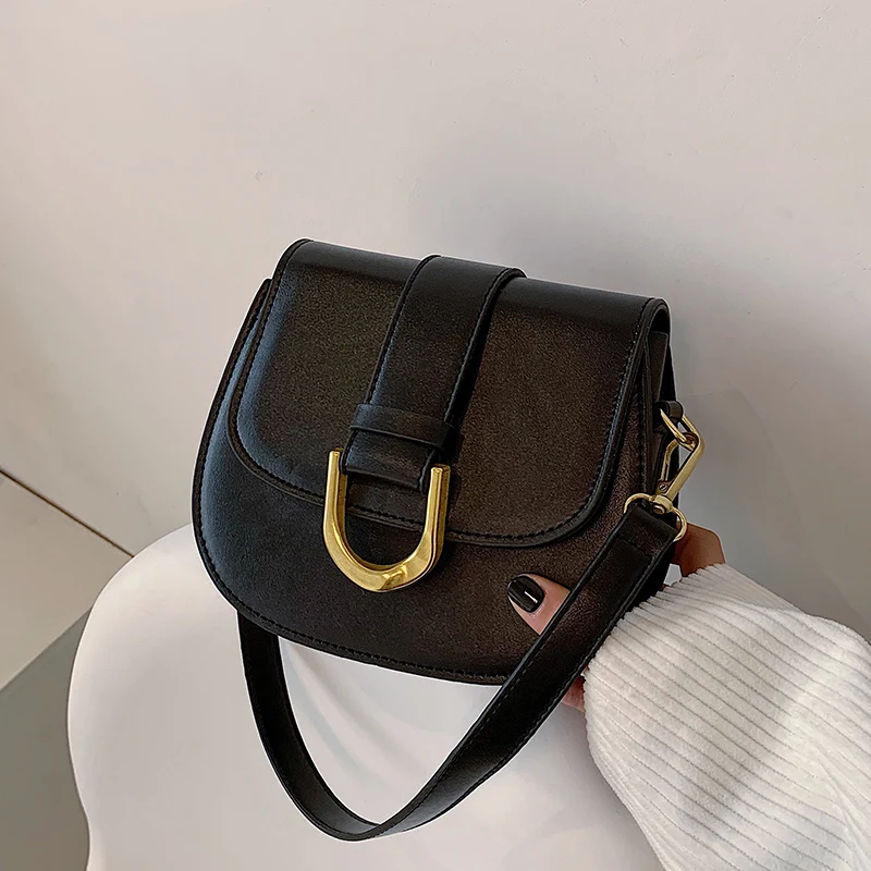 Solid Color Flip Saddle Bag 2021 New Quality PU Leather Women's Designer Handbag Vintage Shoulder Messenger Bag Underarm Bag
Solid Color Flip Saddle Bag 2021 New Quality PU Leather Women's Designer Handbag Vintage Shoulder Messenger Bag Underarm Bag