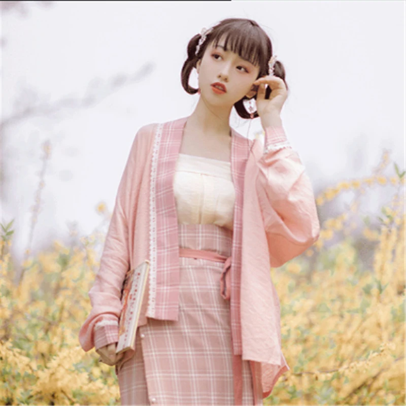 Новинка весна-осень Оригинальная Повседневная одежда Hanfu из трех частей для выступлений женская одежда Hanfu 
Новинка весна-осень Оригинальная Повседневная одежда Hanfu из трех частей для выступлений женская одежда Hanfu