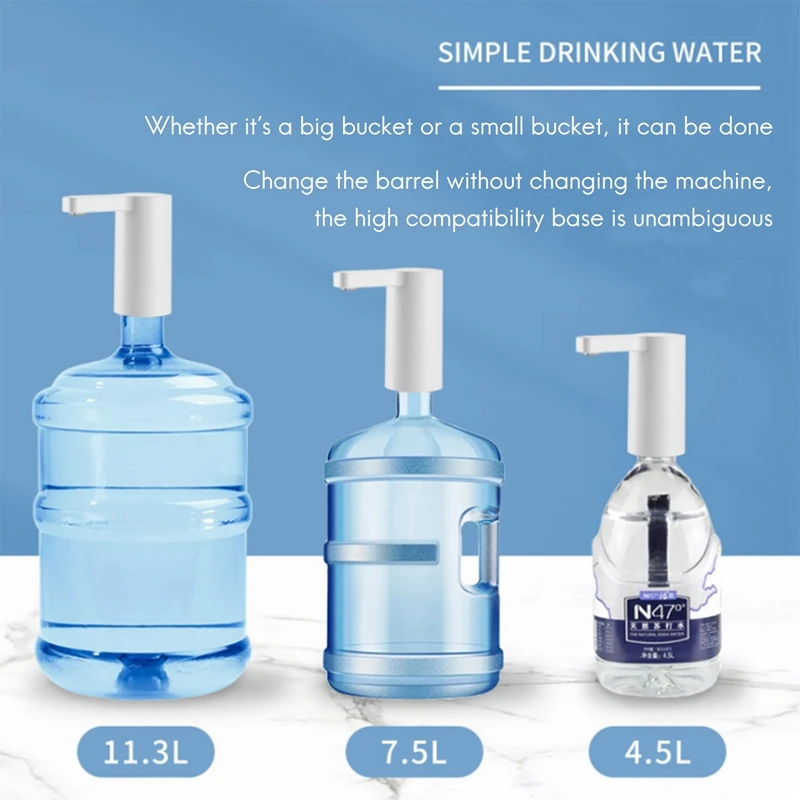 USB Charge Automatic Portable Drink Water Dispenser Water Bottle Pump Barreled Home Gadgets Electric Water Bottle Pump 
USB Charge Automatic Portable Drink Water Dispenser Water Bottle Pump Barreled Home Gadgets Electric Water Bottle Pump
