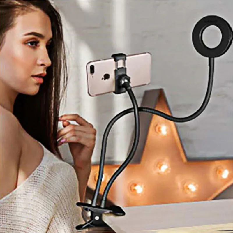 USB Power Desk Lamp LED Selfie Ring Light With Mobile Phone Holder Foldable Live Fill Light Bedside TouchDimming Night Light
USB Power Desk Lamp LED Selfie Ring Light With Mobile Phone Holder Foldable Live Fill Light Bedside TouchDimming Night Light