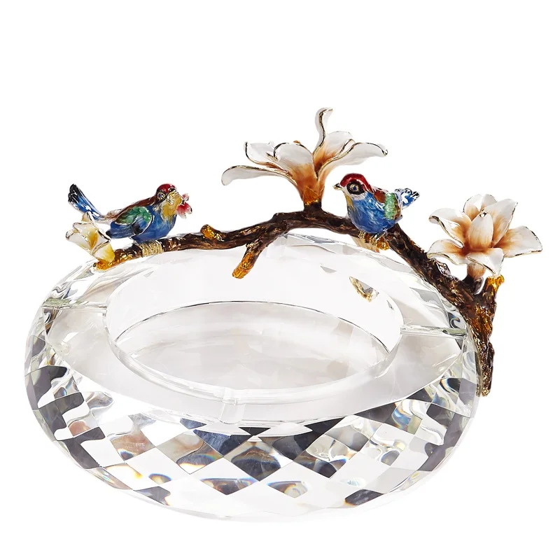 NOSHMAN ceniceros tabacos Christmas Gifts Enamel Flower Bird Home Hotel Decor Luxurious Creative Crystal Round Glass Ashtray
NOSHMAN ceniceros tabacos Christmas Gifts Enamel Flower Bird Home Hotel Decor Luxurious Creative Crystal Round Glass Ashtray
