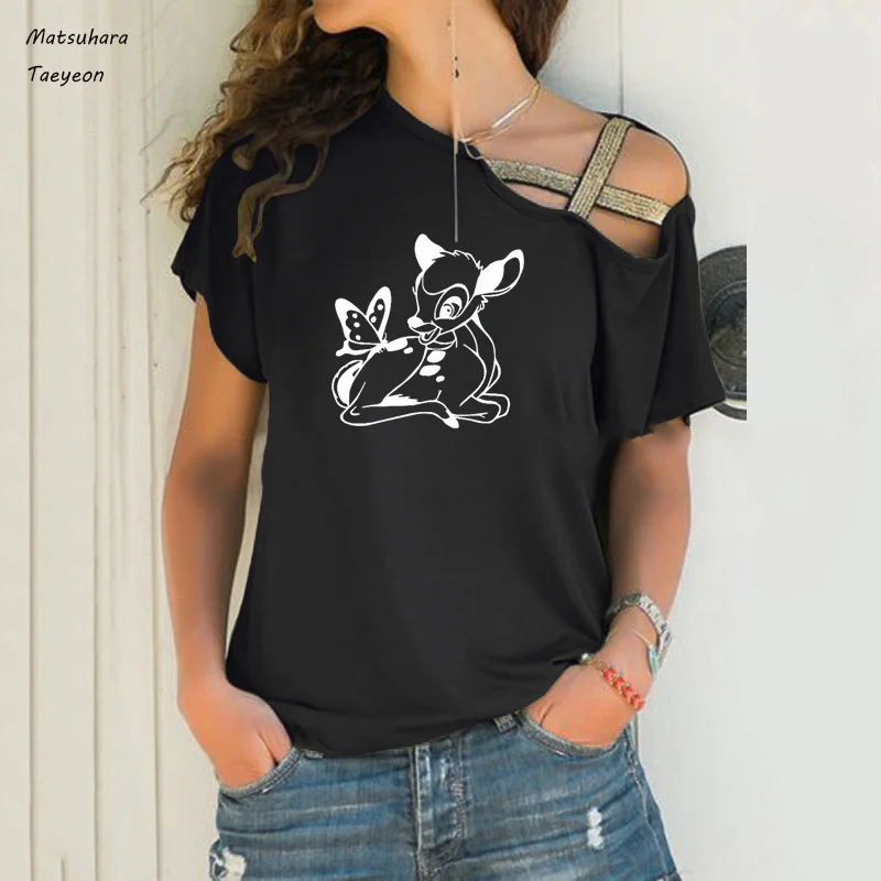 Cartoon Deer With Butterfly tshirt women 2020 Fashion Short sleeve tshirt funny Butterfly kiss print plus size clothing
Cartoon Deer With Butterfly tshirt women 2020 Fashion Short sleeve tshirt funny Butterfly kiss print plus size clothing