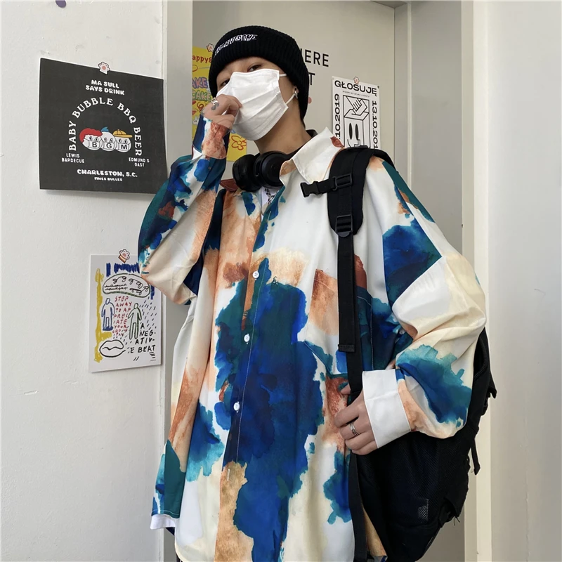 Harajpoo Couple Shirts 2021 Spring Autumn Fashion Trend Ins Style Hip Hop Retro Abstract Ink Print Loose Long-sleeved Blouse
Harajpoo Couple Shirts 2021 Spring Autumn Fashion Trend Ins Style Hip Hop Retro Abstract Ink Print Loose Long-sleeved Blouse