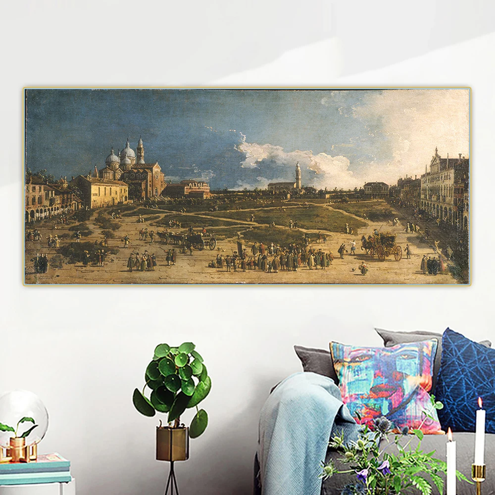 

Citon Canaletto《The pra 'della valle in padua》Canvas Oil Painting Artwork Poster Picture Background Wall Decor Home Decoration