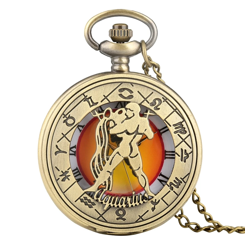 Retro Zodiac Pattern Pocket Watch Modern Necklace Chain Copper Twelve Constellation Pendant Birthday Clock Gifts for Men Women
Retro Zodiac Pattern Pocket Watch Modern Necklace Chain Copper Twelve Constellation Pendant Birthday Clock Gifts for Men Women