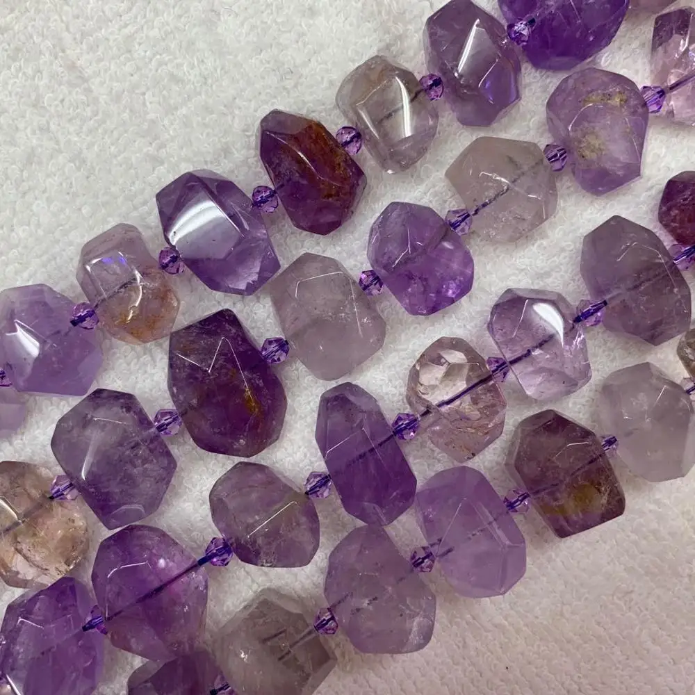 

14x17mm oval faceted ametrines/amethysts beads natural GEM stone beads DIY loose beads for jewelry making strand 15" wholesale !