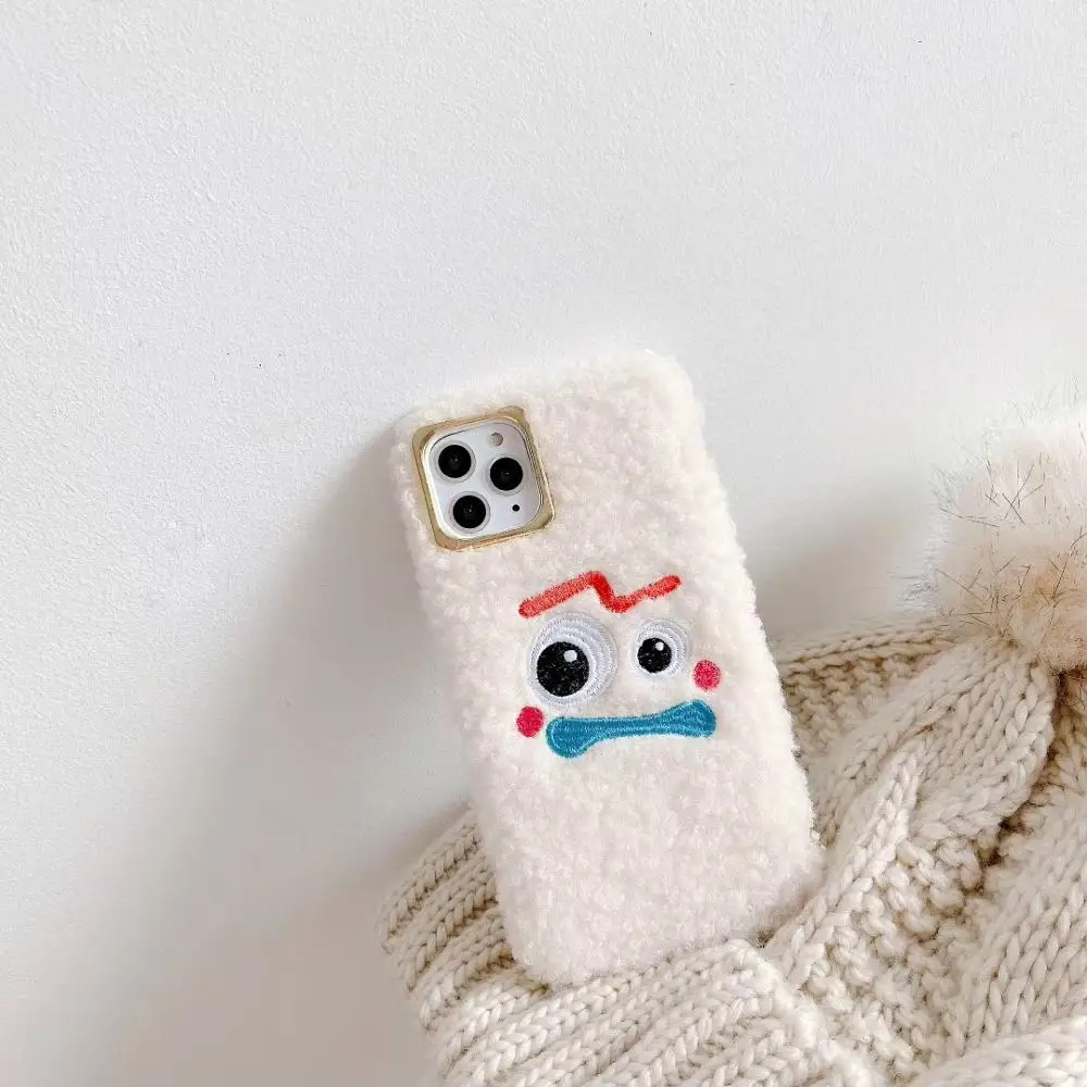 Новый стиль для iphone11Pro милый вышитый медведь вилка Картофельная борода плюшевый