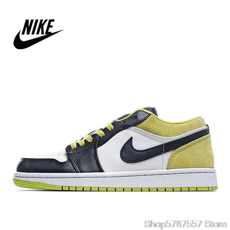 Nike Air Jordan 1 низкая кибер зеленый CK3022 003 обувь для мужчин и женщин Баскетбол Прямая