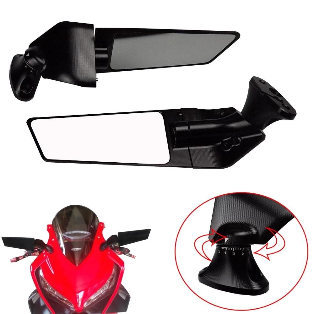 Motorcycle rearview mirror Refit Wind wing Adjustable rotation rearview mirror For Honda CBR250R CBR300R CBR500R CBR600R CBR650R
Motorcycle rearview mirror Refit Wind wing Adjustable rotation rearview mirror For Honda CBR250R CBR300R CBR500R CBR600R CBR650R