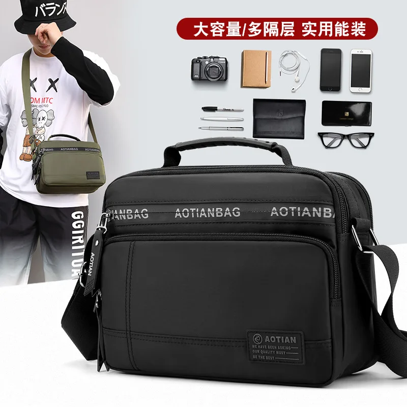 Men's Horizontal Version of Large-capacity One-shoulder Stiletto Bag Multi-functional Hand Waterproof Oxford Cloth Outdoor Tide
Men's Horizontal Version of Large-capacity One-shoulder Stiletto Bag Multi-functional Hand Waterproof Oxford Cloth Outdoor Tide