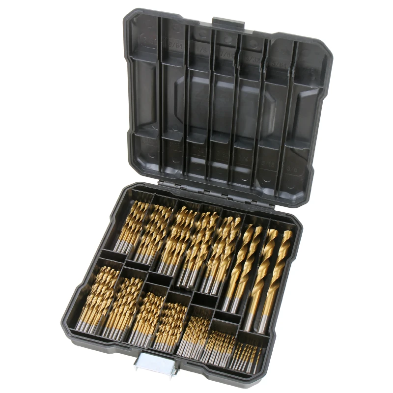 100Pcs Titanium-Coated HSS Mini Metal Drill Bit Set Woodworking Tools for Dremel Rotary with Plastic box
100Pcs Titanium-Coated HSS Mini Metal Drill Bit Set Woodworking Tools for Dremel Rotary with Plastic box