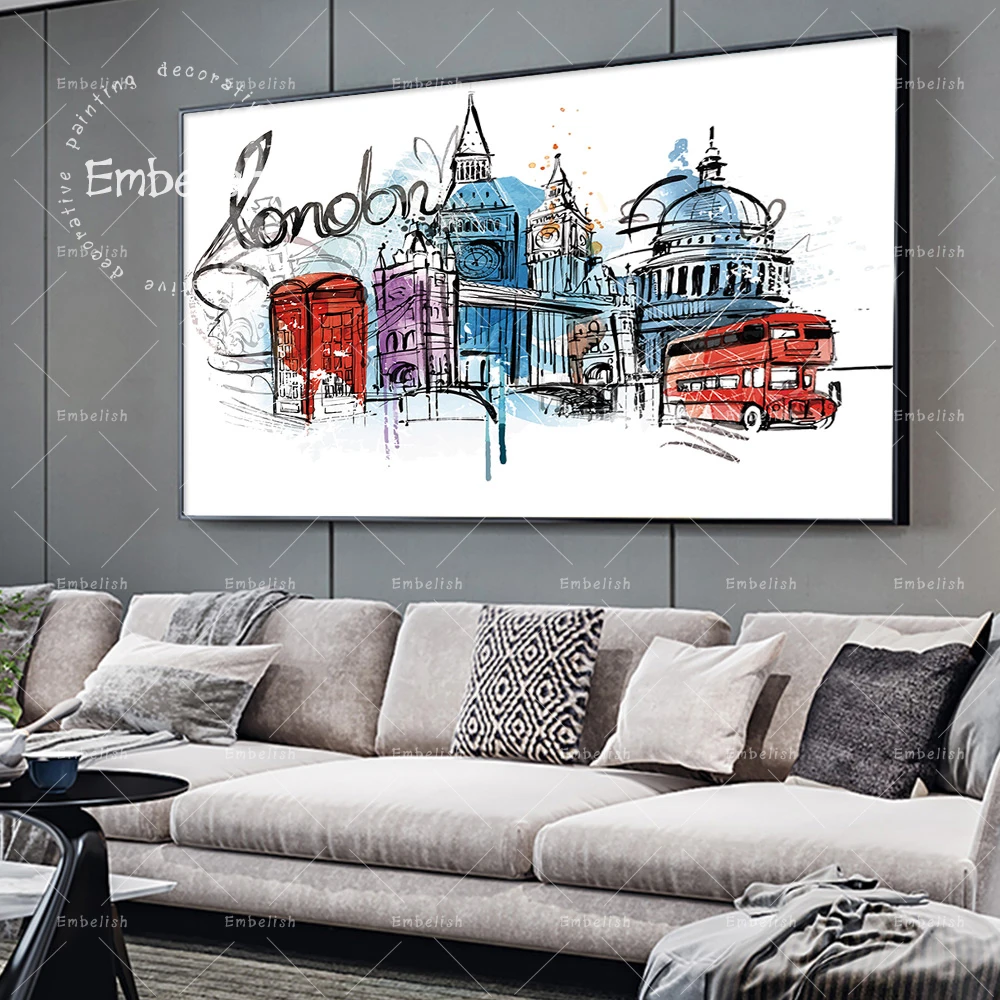 Embelish Hot Selling Watercolor London View Landscape HD Print On Canvas Oil Paintings Home Decor Posters Wall Art Pictures
Embelish Hot Selling Watercolor London View Landscape HD Print On Canvas Oil Paintings Home Decor Posters Wall Art Pictures