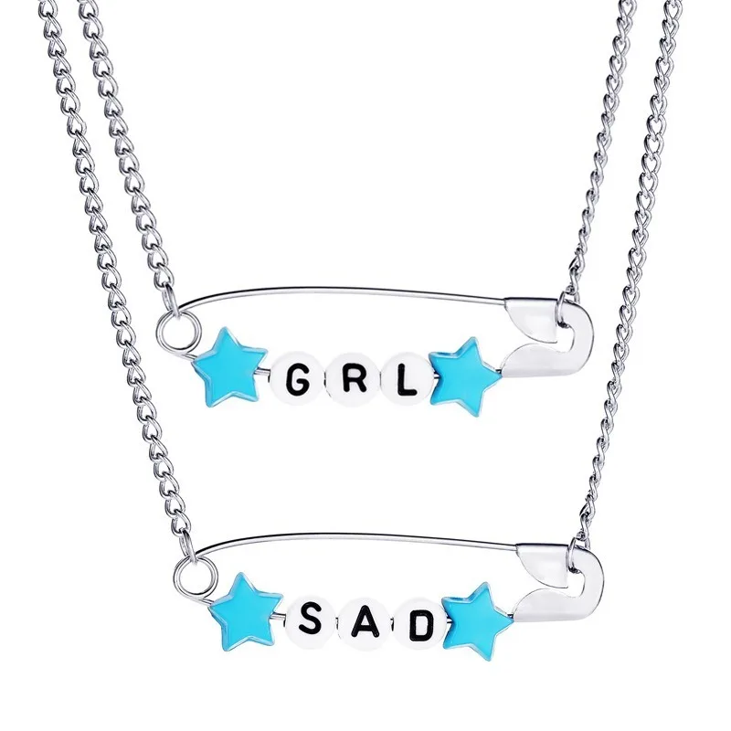Origin Summer Creative Double Layer Paper Clip Star Letter Pendant Necklace for Women Harajuku Metal Necklace Party Jewelry
Origin Summer Creative Double Layer Paper Clip Star Letter Pendant Necklace for Women Harajuku Metal Necklace Party Jewelry