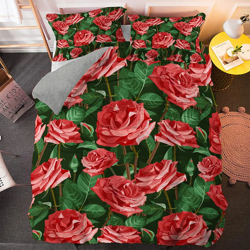 Luxury Queen Bedding Sets Duvet Cover Pillow Case 3D Digital Printing Rose Flower With Bird Home Textiles Bed Set
Luxury Queen Bedding Sets Duvet Cover Pillow Case 3D Digital Printing Rose Flower With Bird Home Textiles Bed Set