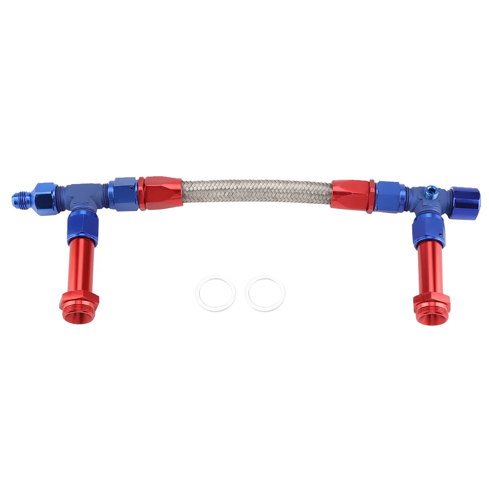 AN8 Braided Dual Feed Fuel Line Kit Carb Fittings for 4150 Based Carb W/ AN6 Adapter
AN8 Braided Dual Feed Fuel Line Kit Carb Fittings for 4150 Based Carb W/ AN6 Adapter