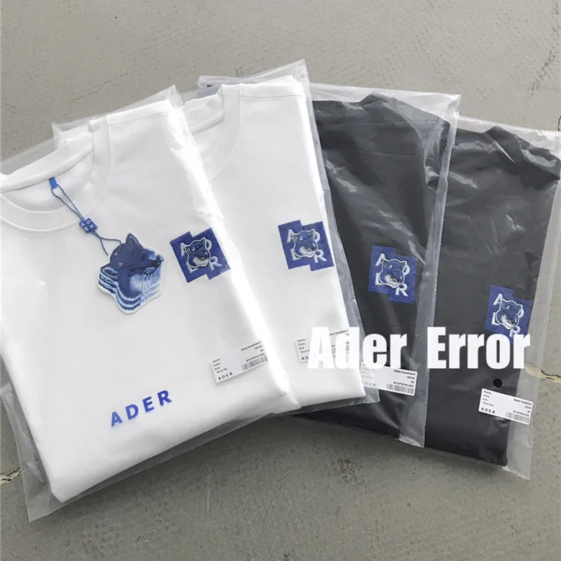 

FOX Adererror Embroidery Maison Kitsune T Shirts Men Women 1: 1 High Quality Ader Error Embroidered T Shirts Z-stitch Tee