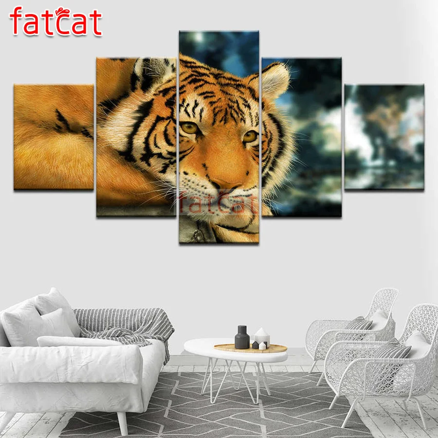 Алмазная картина FATCAT, животное, тигр, 5 шт., квадратная круглая мозаика, вышивка, рукоделие, украшение для дома, AE2473
Алмазная картина FATCAT, животное, тигр, 5 шт., квадратная круглая мозаика, вышивка, рукоделие, украшение для дома, AE2473