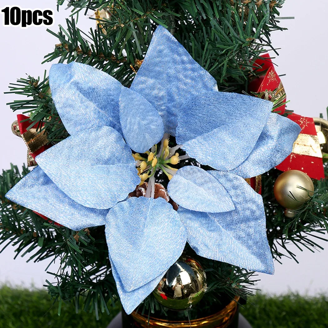 10X Christmas Poinsettia Glitter Flower Tree Hanging Party Xmas Decoration Polyster + Glitter, Cloth + Plastic Christmas Flowers
10X Christmas Poinsettia Glitter Flower Tree Hanging Party Xmas Decoration Polyster + Glitter, Cloth + Plastic Christmas Flowers