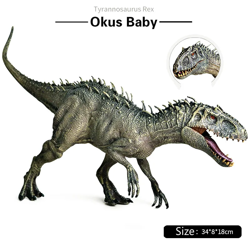 Фигурки животных Indominus Rex динозавр с открытым ртом Детская модель подарок игрушки