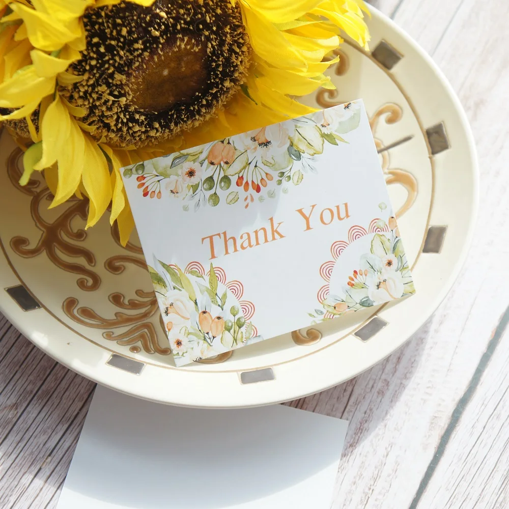 multi-use 50pcs Mini orange light green flower thank you card as Scrapbooking wedding party invitation DIY Decor gift party card
multi-use 50pcs Mini orange light green flower thank you card as Scrapbooking wedding party invitation DIY Decor gift party card
