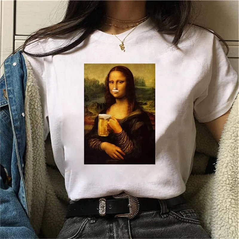 Mona Lisa Cute Painting Women T Shirt Female T-shirt Aesthetic Harajuku Tshirt Funny Ulzzang 90s Grunge Tumblr Streetwear
Mona Lisa Cute Painting Women T Shirt Female T-shirt Aesthetic Harajuku Tshirt Funny Ulzzang 90s Grunge Tumblr Streetwear