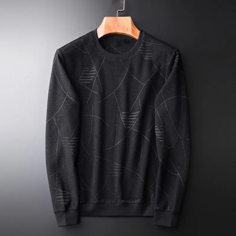 New Black Sweatshirt Male Luxury Round Collar Solid Color Mens Hoodies Fashion Combined Fabric Slim Fit Sweatshirts Men 4XL
New Black Sweatshirt Male Luxury Round Collar Solid Color Mens Hoodies Fashion Combined Fabric Slim Fit Sweatshirts Men 4XL