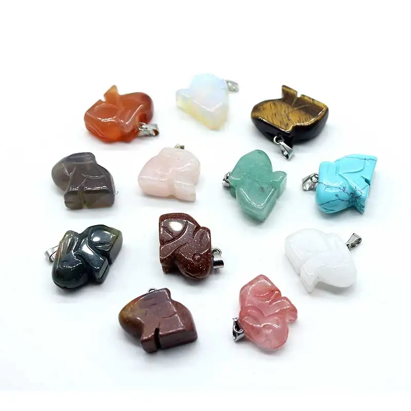Wholesale 12Pcs/lot Natural Stone Semi-precious Hand-carved Cute Bunny Pendulums For Jewelry Necklace Pendans Free Shipping
Wholesale 12Pcs/lot Natural Stone Semi-precious Hand-carved Cute Bunny Pendulums For Jewelry Necklace Pendans Free Shipping
