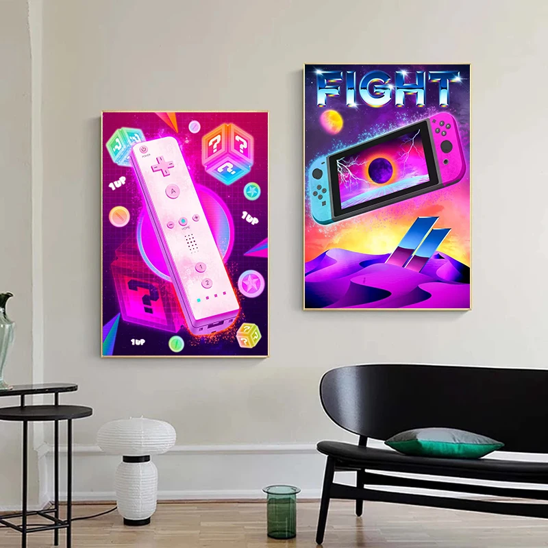 Modern Color Cartoon Game Machine Processing Art Poster Printing Canvas Prints Wall Art Teenagers Room Home Decoration Painting
Modern Color Cartoon Game Machine Processing Art Poster Printing Canvas Prints Wall Art Teenagers Room Home Decoration Painting
