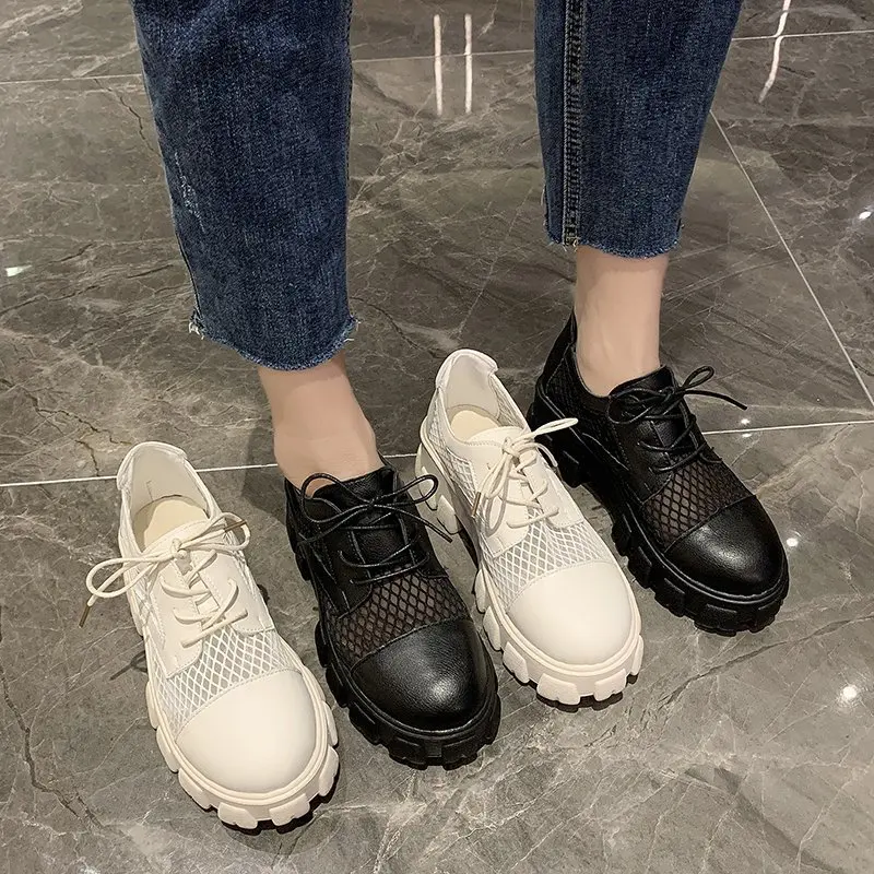 Spring and autumn 2020 new mesh breathable all-match single shoes women fashion thick bottom thick heel small leather shoes X336
Spring and autumn 2020 new mesh breathable all-match single shoes women fashion thick bottom thick heel small leather shoes X336