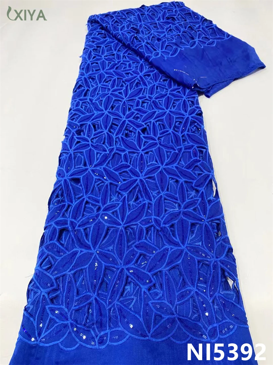 Royal Blue Milk Silk Lace Fabric with Sequins Newest Nigerian African Milk Fiber Tissue Lace for Party Wedding Sewing NI5392
Royal Blue Milk Silk Lace Fabric with Sequins Newest Nigerian African Milk Fiber Tissue Lace for Party Wedding Sewing NI5392