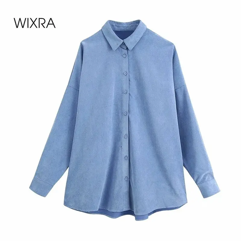Женская Свободная блузка Wixra, однобортная рубашка, модный вельветовый топ на осень и зиму
Женская Свободная блузка Wixra, однобортная рубашка, модный вельветовый топ на осень и зиму