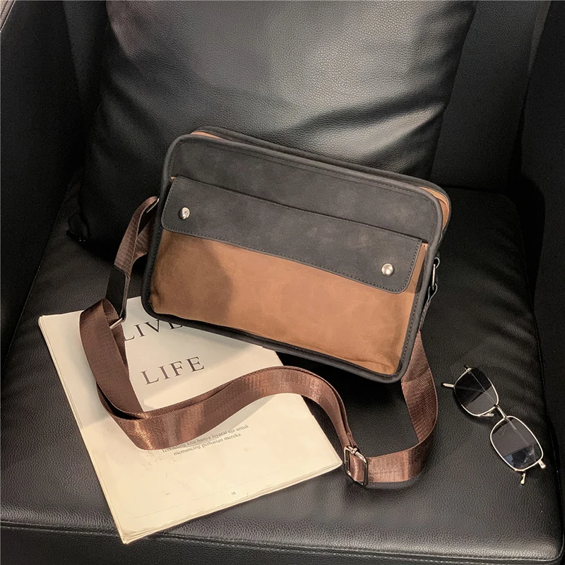 Vintage Fashion Leather Messenger Bag For Men Retro Patchwork Travel Man Bag Sling Office Shoulder Bag bolso hombre bandolera
Vintage Fashion Leather Messenger Bag For Men Retro Patchwork Travel Man Bag Sling Office Shoulder Bag bolso hombre bandolera