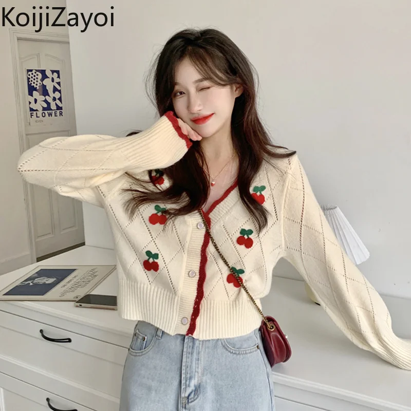 Koijizayoi Women Sweet Knitted Cardigan Long Sleeves Single Breasted Lady Chic Japan Style Cozy Kardigan Fall Winter Cardigans
Koijizayoi Women Sweet Knitted Cardigan Long Sleeves Single Breasted Lady Chic Japan Style Cozy Kardigan Fall Winter Cardigans