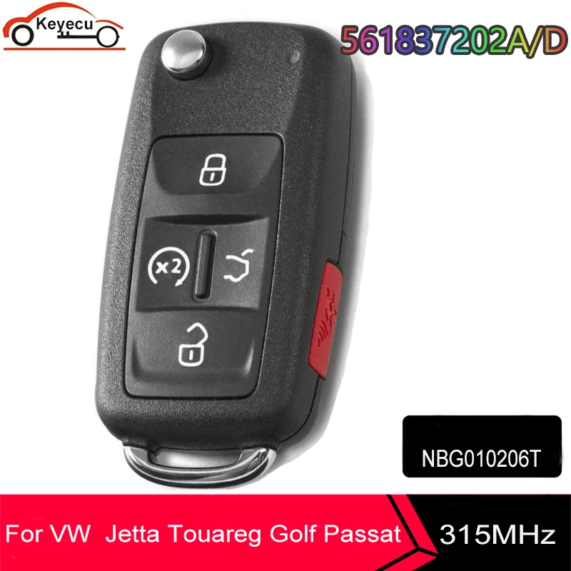 KEYECU 4+1/5 Button Remote Key 315MHz for Volkswagen VW CC GOLF JETTA PASSAT TOUAREG 561 837 202 A NBG010206T 561 837 202 D
KEYECU 4+1/5 Button Remote Key 315MHz for Volkswagen VW CC GOLF JETTA PASSAT TOUAREG 561 837 202 A NBG010206T 561 837 202 D