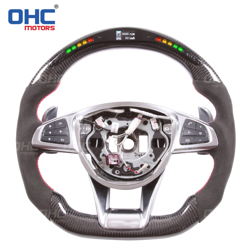 100% Real Carbon Fiber LED Performance Steering Wheel compatible for W204 W205 A45 A63 C45 C63 GLE63 AMG E63
100% Real Carbon Fiber LED Performance Steering Wheel compatible for W204 W205 A45 A63 C45 C63 GLE63 AMG E63
