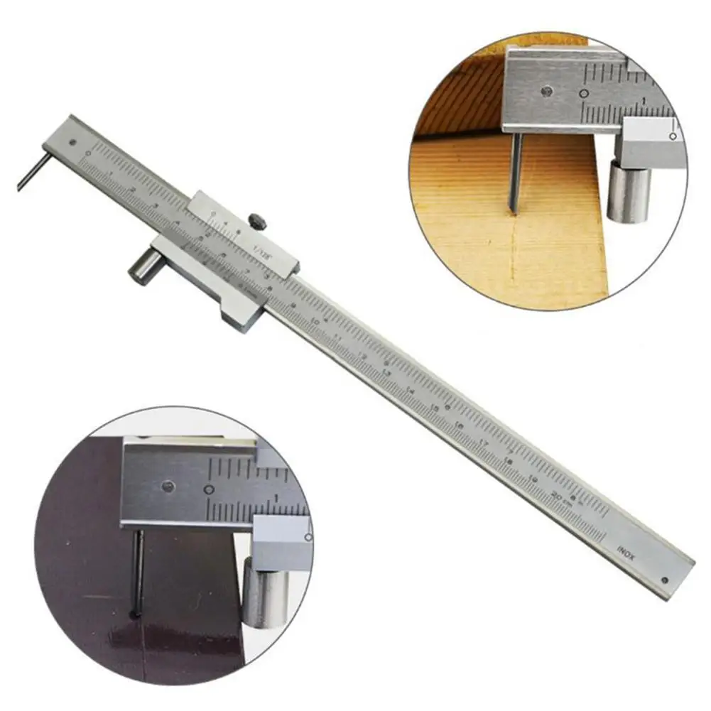Parallel Line Calipers Marking Vernier Caliper Scriber Gauging Ruler Measuring Instrument Tool Marking Gauge With 0.1mm
Parallel Line Calipers Marking Vernier Caliper Scriber Gauging Ruler Measuring Instrument Tool Marking Gauge With 0.1mm