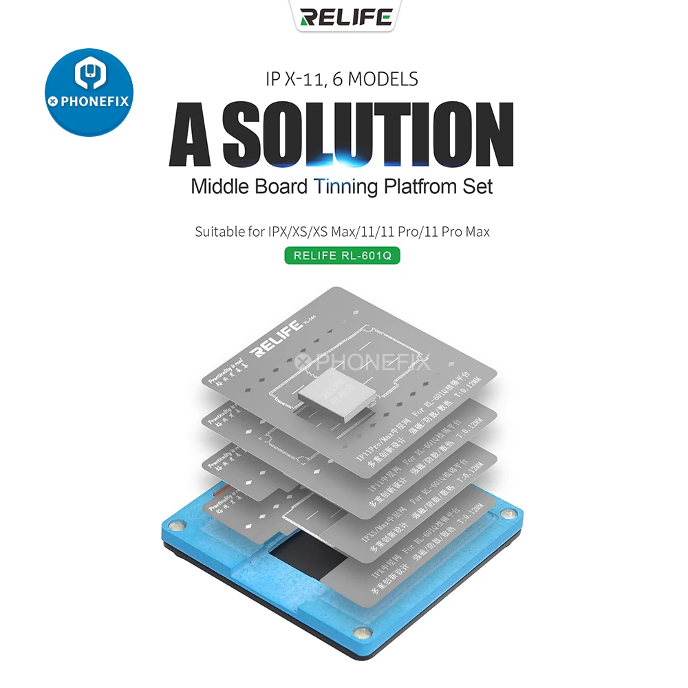 Оловянная посадочная платформа RELIFE RL601Q для Ip-X-11 среднее положение ремонта