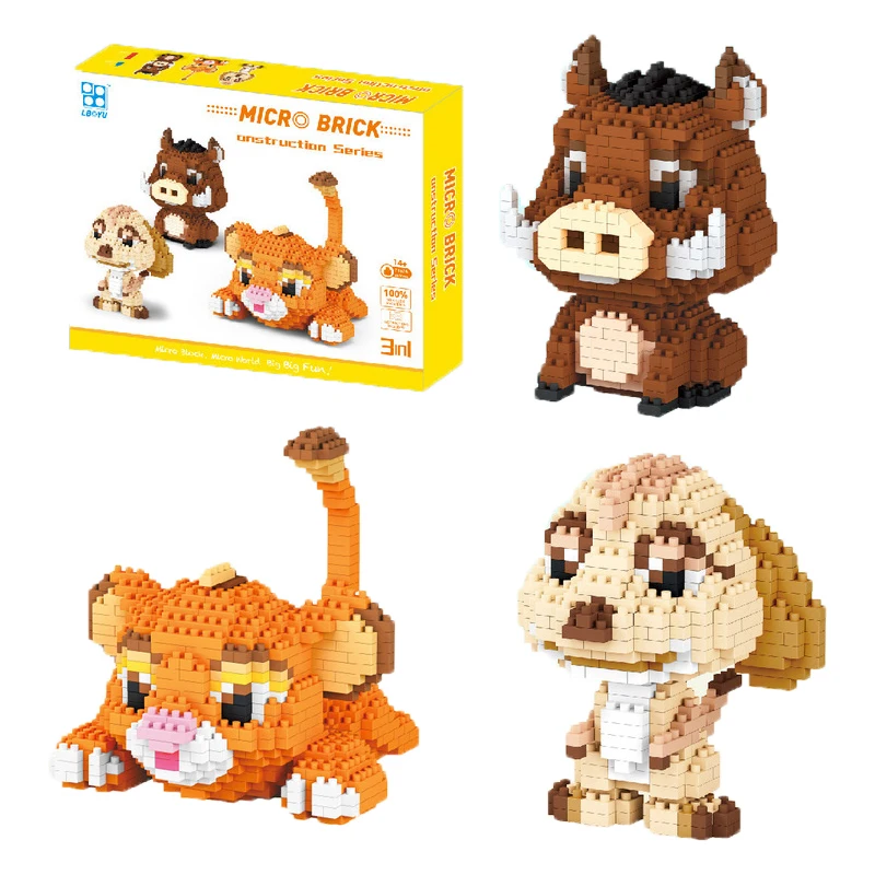 3pcs Disney Series Micro Building Blocks The Lion King Simba Timon Pumbaa Figures Diamond 3D Model Mini Brick Toy For Kids Gifts
3pcs Disney Series Micro Building Blocks The Lion King Simba Timon Pumbaa Figures Diamond 3D Model Mini Brick Toy For Kids Gifts
