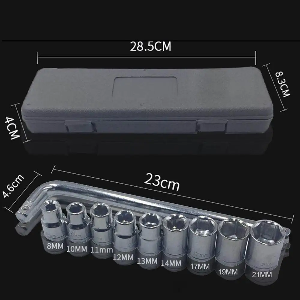10PCS Precision Car Socket Sleeve Wrench Kit Set 8-21mm/8-24mm for Automobile Motorcycle Repairing Hardware Tools
10PCS Precision Car Socket Sleeve Wrench Kit Set 8-21mm/8-24mm for Automobile Motorcycle Repairing Hardware Tools