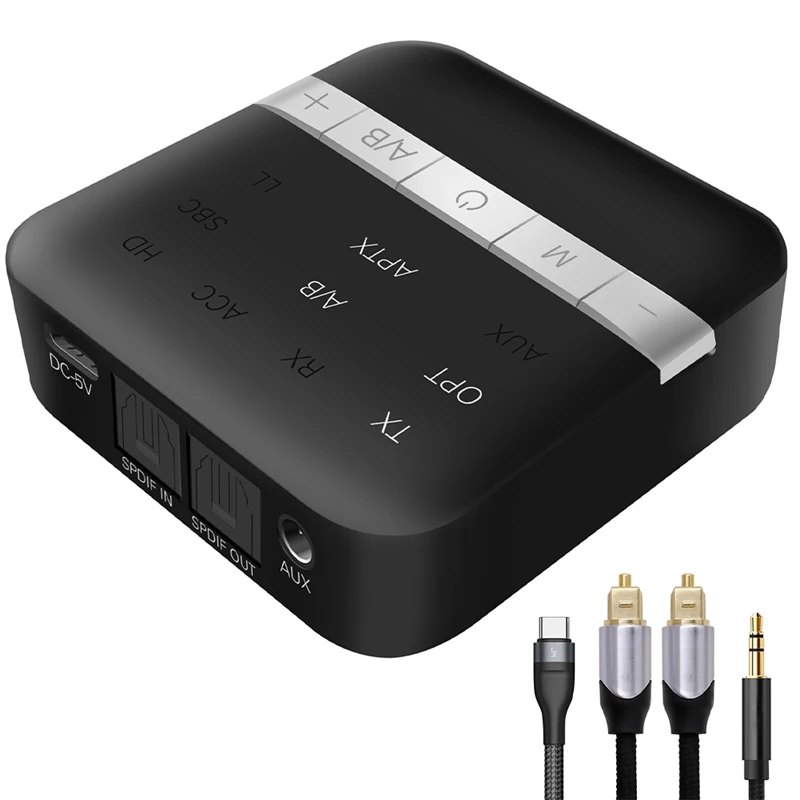 Оптоволоконный Bluetooth адаптер, Bluetooth 5,0 передатчик и приемник Combo для ТВ, CD, домашнего кинотеатра и других устройств
Оптоволоконный Bluetooth адаптер, Bluetooth 5,0 передатчик и приемник Combo для ТВ, CD, домашнего кинотеатра и других устройств