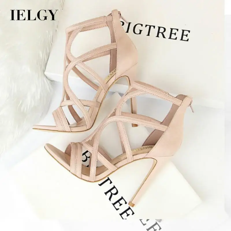 IELGY Black Suede Hollow Summer 11cm shoes Sexy Stiletto heel Fine Women's sandals High heel
IELGY Black Suede Hollow Summer 11cm shoes Sexy Stiletto heel Fine Women's sandals High heel