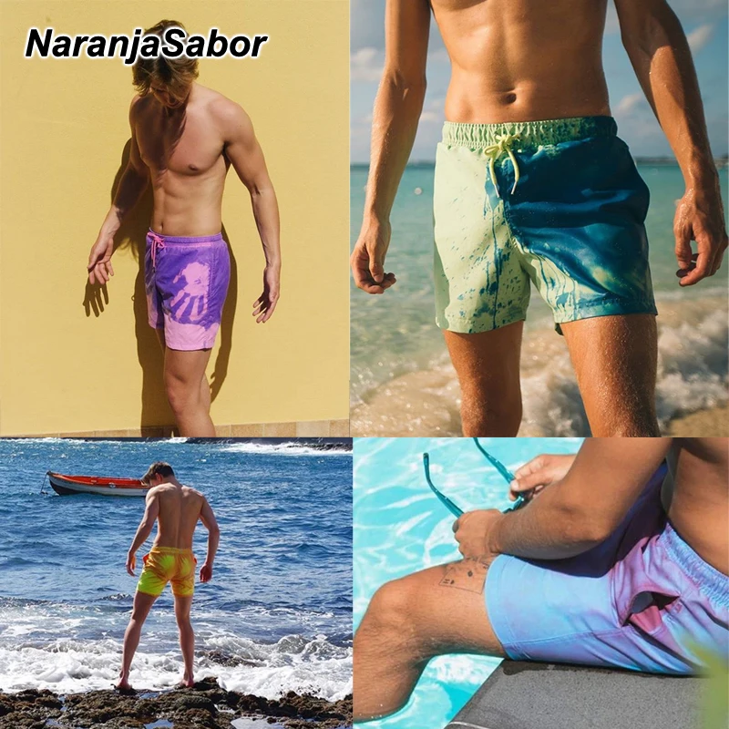 NaranjaSabor Men's Color Changing Beach Shorts 2020 Summer Mens Fashion Colorful Quick Drying Shorts Casual Male Clothing N664
NaranjaSabor Men's Color Changing Beach Shorts 2020 Summer Mens Fashion Colorful Quick Drying Shorts Casual Male Clothing N664