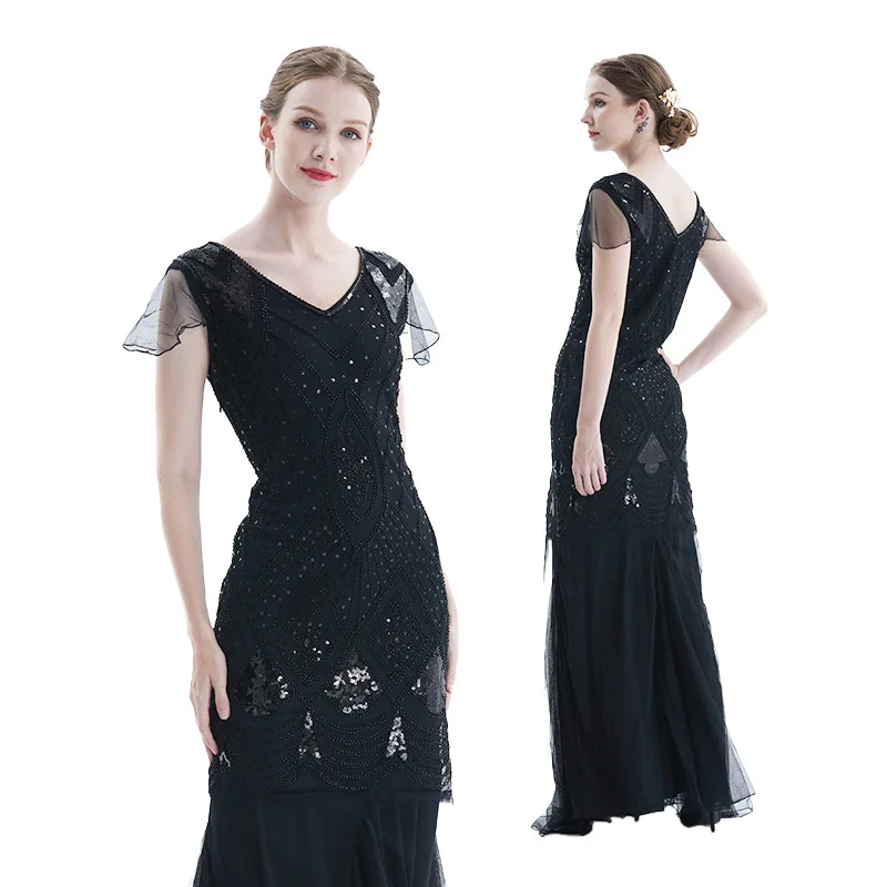 Women 1920s Great Gatsby Dress Long 20s Flapper Vintage Short Sleeve Maxi Party Dress for Prom Cocktail Mother of Bride Dresses
Women 1920s Great Gatsby Dress Long 20s Flapper Vintage Short Sleeve Maxi Party Dress for Prom Cocktail Mother of Bride Dresses