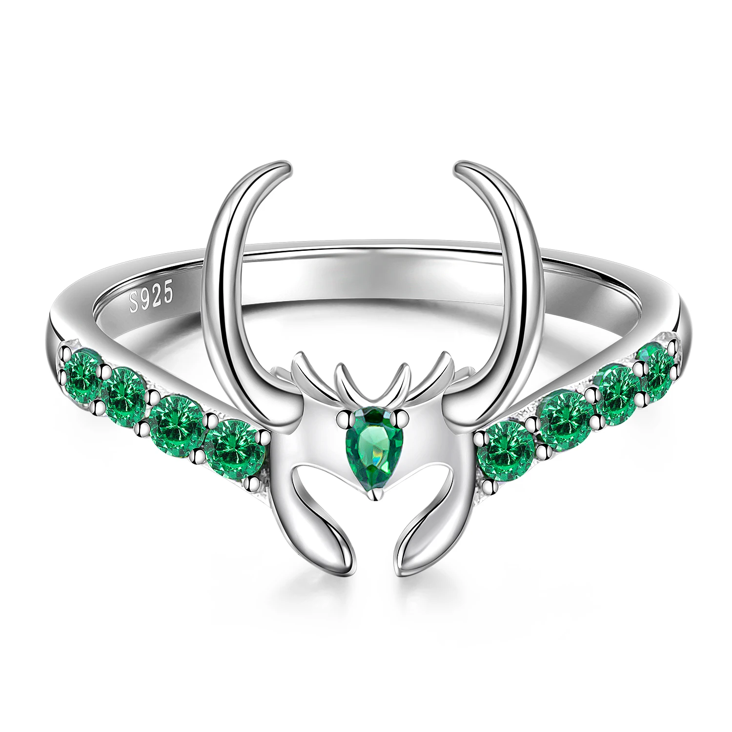 Кольцо Loki из серебра 925 пробы с изумрудом модные ювелирные украшения | Украшения и